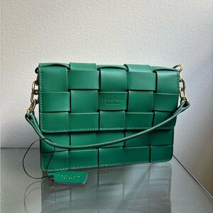 Pom Pom London leather intrecciato bag